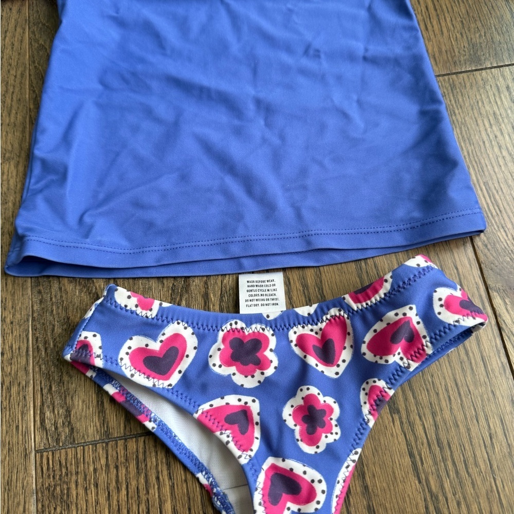 Sovereign Code Kids Rashguard Set - Blue and Pink Floral 18-24 months baby swim - Picture 2 of 8